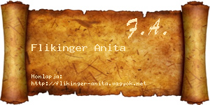 Flikinger Anita névjegykártya